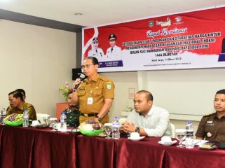 📷 Asisten Bidang Perekonomian dan Pembangunan Sekretariat Daerah Kabupaten Bengkalis Toharuddin saat penyampaiannya.
