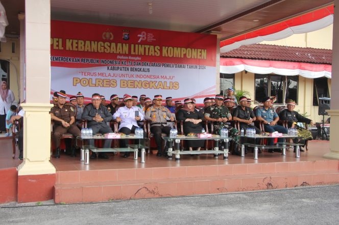 
 ?  Apel Kebangsaan di Polres Bengkalis, Rabu (16/8/2023).