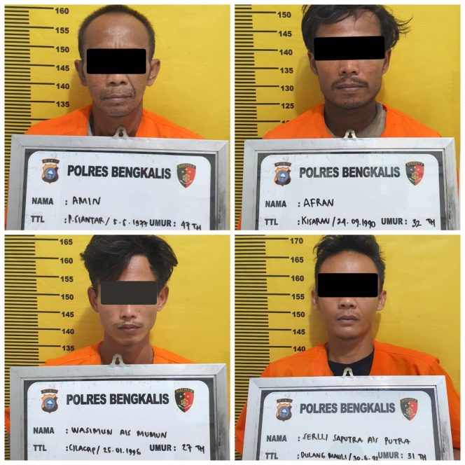 
 ? Tersangka A (47), Af (32), Was (27) dan SS (31). 