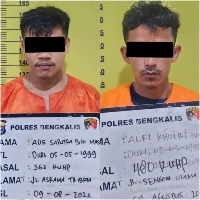 
 ? Pelaku Jambret AS (kiri) dan Penadah AK (kanan).