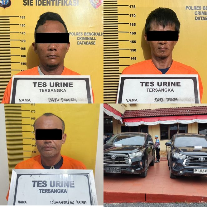 
 ? 3 Tersangka dan barang bukti.