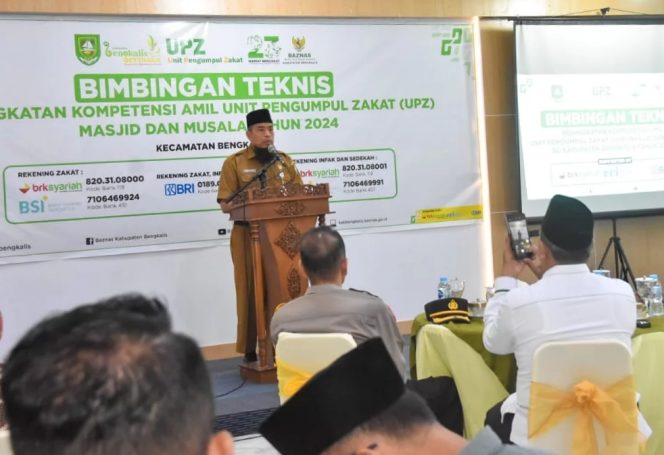 
 ? Asisten Pemerintahan dan Kesra, Andris Wasono membuka secara resmi kegiatan Bimbingan Teknis (Bimtek) untuk Unit Pengumpulan Zakat (UPZ) 75 Masjid dan Mushalla Kecamatan Bengkalis Tahun 2024 .