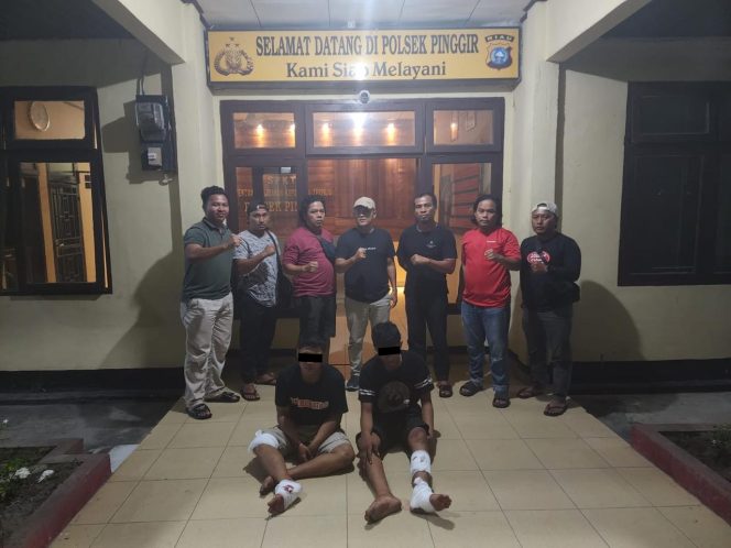 
 ? Dua residivis yang berhasil diamankan petugas.