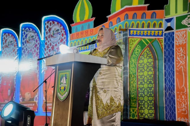 
 ? Bupati Bengkalis saat penyampaiannya pada pembukaan Musabaqah Tilawatil Quran (MTQ) ke-29 tingkat Kecamatan Bantan.