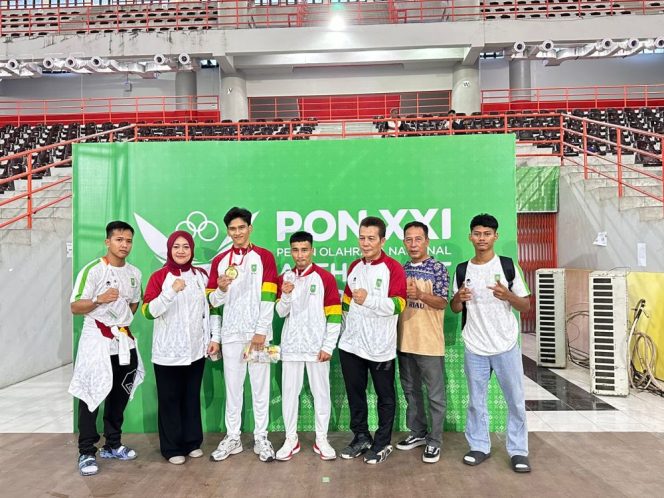 
 📸 Kontingen Atlet Senam Riau. (Sumber/doc: MCR)