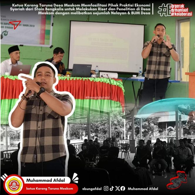 
 Muhammad Afdhal Ketua Karang taruna meskom