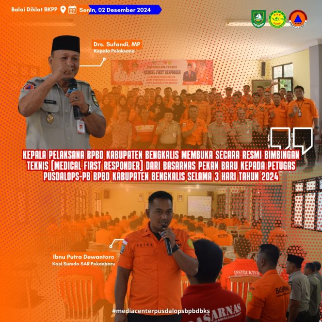 
 BPBD Bengkalis Adakan Bimbingan Teknis Medical First Responder Selama Tiga Hari