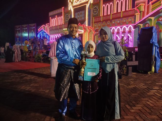 
 PJ Kades Sungai Batang Bersama juara MTQ asal Desa Sungai Batang Syifa Sahara