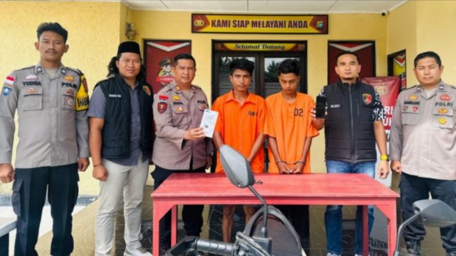 
 ,📸 Penangkapan dua pelaku begal di Rupat oleh Polsek Bengkalis.