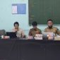 Rapat kerja pembahasan Rancangan Perbup Batas Desa di Ruang Rapat Dinas PMD Bengkalis.
