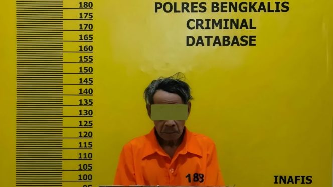 
 📸 SI (70), terduga pelaku pencabulan terhadap delapan anak di Bengkalis.