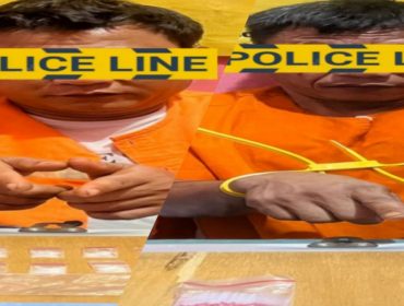 📸 Polisi mengamankan tersangka S.T dan S.S beserta barang bukti puluhan paket sabu dalam operasi berantai di Bathin Solapan, Bengkalis, Selasa, 14 April 2026. (Foto: Istimewa/Dok. Polres Bengkalis)