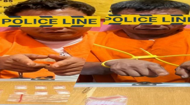 📸 Polisi mengamankan tersangka S.T dan S.S beserta barang bukti puluhan paket sabu dalam operasi berantai di Bathin Solapan, Bengkalis, Selasa, 14 April 2026. (Foto: Istimewa/Dok. Polres Bengkalis)