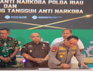📸 Desa Jangkang ditetapkan sebagai model kampung bebas narkoba oleh Polres Bengkalis.