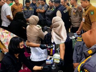 📸 Polisi menggelar sidak urine di tiga lokasi, Selasa (21/4/2026).