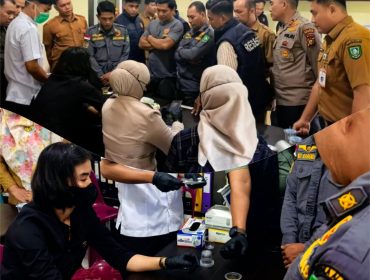 📸 Polisi menggelar sidak urine di tiga lokasi, Selasa (21/4/2026).