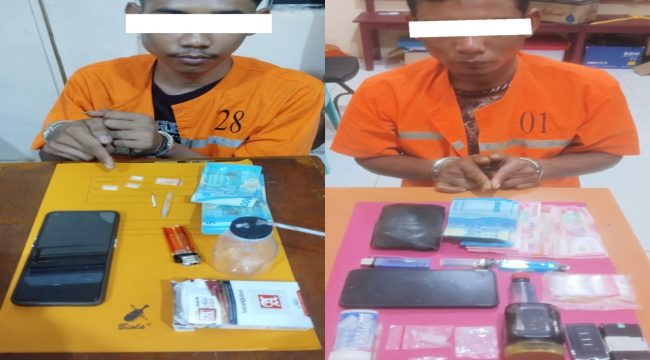 📸 Polsek Siak Kecil menangkap dua pria dalam pengembangan kasus jaringan sabu Bengkalis-Siak.