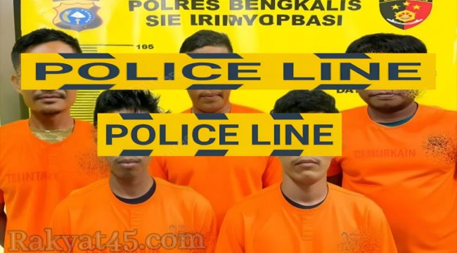 📸 Polisi mengamankan lima tersangka dalam pengungkapan kasus narkotika di wilayah Bengkalis.
