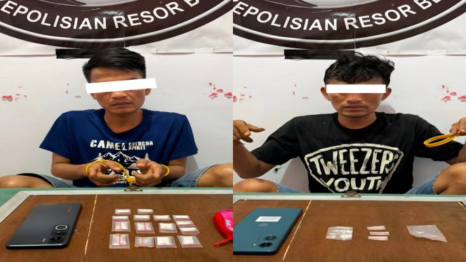 
 📸 Satresnarkoba Polres Bengkalis menangkap dua pria yang diduga mengedarkan sabu di Kecamatan Mandau dan menyita 19 paket sabu sebagai barang bukti.