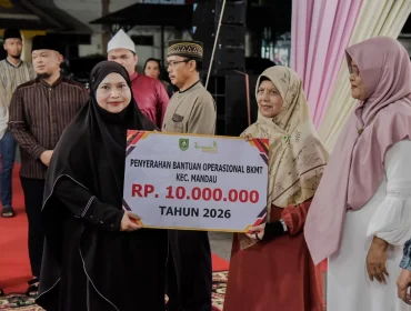 📸 Bupati Bengkalis Kasmarni menghadiri Tabligh Akbar 1 Muharram 1448 Hijriah di Kecamatan Mandau.