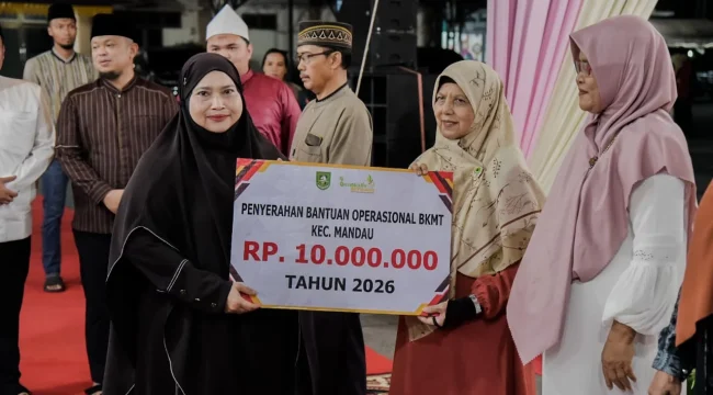 📸 Bupati Bengkalis Kasmarni menghadiri Tabligh Akbar 1 Muharram 1448 Hijriah di Kecamatan Mandau.