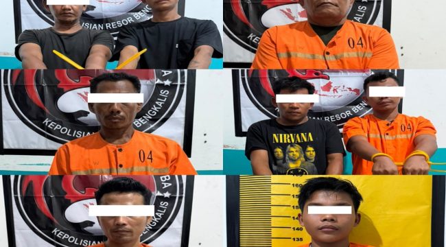 📸 Polres Bengkalis mengungkap lima perkara narkotika dan mengamankan sembilan orang.