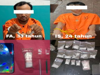 📸 Dua pria diamankan polisi dalam pengungkapan dua kasus peredaran narkotika di Bengkalis.