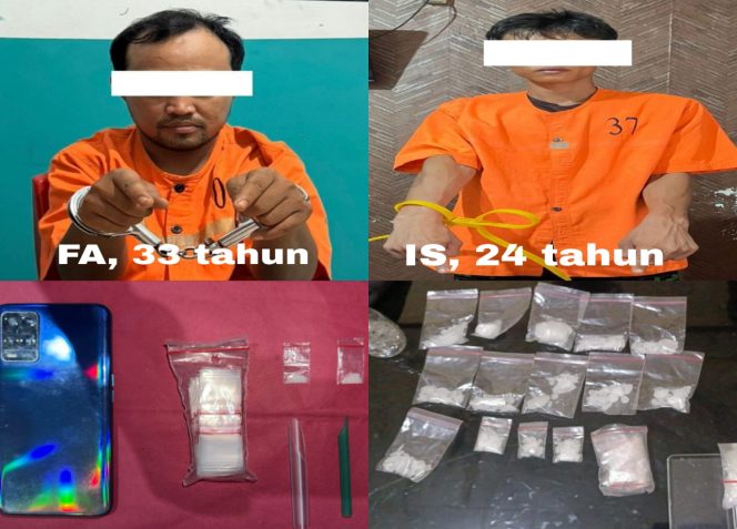 
 📸 Dua pria diamankan polisi dalam pengungkapan dua kasus peredaran narkotika di Bengkalis.