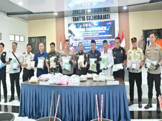 📸 Polres Bengkalis memusnahkan barang bukti narkotika hasil pengungkapan perkara pada Rabu, 9 September 2026.