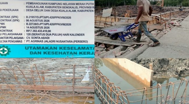 📸 Pembangunan Kampung Nelayan Merah Putih di Desa Kuala Alam, Kabupaten Bengkalis.