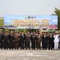 Kapolres Bengkalis bersama jajaran TNI, Polri dan Forkopimda dalam peringatan HUT ke-81 TNI